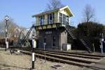 Nederlands Spoorwegmuseum Utrecht: Historisches Stellwerk auf dem Au�engl�nde.