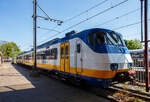 Der zweiteilige Elektrotriebwagen Mat ’74 bzw NS SGM Sprinter 2133 (ex NS 2023) am 29 April 2025 im Het Spoorwegmuseum (bis 2005 NSM - Nederlands Spoorwegmuseum / Niederländischen