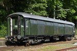 Gterwagen NSD 7521, Bj 1931,   V.max: 140 km/h;   L 21,80 m;   Gewicht 42,5 t;   5 Achsen;   gebaut wurden 5 Wagen von diesem Typ fr den Postdienst,   Speziell gebaut fr Eingeschrieben Waren und