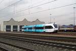 Arriva 323 steht bevor der Stadler-Triebzughalle in Blerick am 16 Mrz 2022.