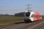 Am 20 März 2025 treft Arriva 255 als RB Elst--Tiel in Hemmen-Dodewaard ein.