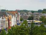 Nieuwe Rijn in Leiden von oben gesehen 21-07-2007.