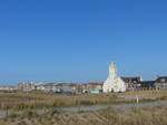 Andreas Kirche vom Strand aus gesehen.