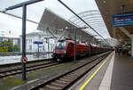 Der Taurus II BB 1116 216 hat am 11.09.2022 mit einem BB Railjet den Hauptbahnhof Salzburg erreicht.