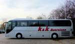 MAN Lion`s Coach von k & k Busreisen / sterreich im Nov.2013 in Krems.
