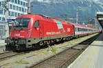 ÖBB 1216 016 steht am 5 Juni 2015 in Innsbruck Hbf.