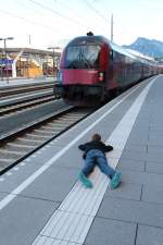 F�r ein gutes Foto ist ihm nichts zu bl�d.