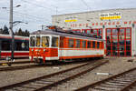 Ein ehemaliger Schweizer nun in Obersterreich:  Der Schmalspur-Elektro-Triebwagen 23 112 ET B4 „Gmunden“ (Arbeitstriebwagen) der Stern & Hafferl Verkehrsgesellschaft m.b.H.