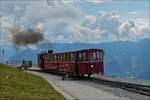 Dampflok Z13 wird in Kürze die Bergstation der Schafbergbahn erreichen.