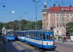 STRASSENBAHNBETRIEBE IN POLEN
Strassenbahn KRAKAU
Auf dem Strassenbahnnetz sind auch Gebrauchtwagen aus Wien, Düsseldorf und Nürnberg zu sehen. An einigen Fahrzeugen wurden gar noch Umbauten vorgenommen. In Krakau sind auch noch verschiedene Beiwagen im Einsatz. Beiwagen 670 aufgenommen am 22. August 2014.  
Foto: Walter Ruetsch 