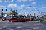 STRASSENBAHNBETRIEBE IN POLEN  Strassenbahn LODZ   Trotz der Inbetriebnahme von neuen Niederflurgelenkwagen bilden auch heute noch immer die alten polnischen Triebwagen aus dem Hause Konstal das