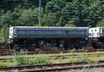 Schttgutkippwagen mit pneumatischer Bettigung und vier Radstzen (Gattungszeichen Fas) der PKP Cargo (Polnische Staatsbahnen), abgestellt am 20.08.2011 in Betzdorf/Sieg (D).