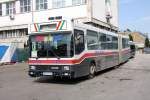 Dieser alte Gliederbus stand mit der Bezeichnung NAW am 21.5.2015 am Hauptbahnhof von Brasov.