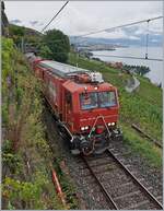 Nachdem ein Umleitungszug bei feuchtem Wetter infolge Sandmangel stecken geblieben war, musst der Hilfszug ausrücken: Der SBB XTmas 99 85 9174 004-3 bzw.