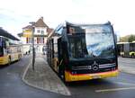 (268'385) - PostAuto Zentralschweiz (Hfliger) - OW 41'564/PID 12'023 - eMercedes am 22. Oktober 2024 beim Bahnhof Spiez