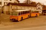 (MD157) - Aus dem Archiv: Steffen, Remetschwil - Nr. 8/AG 6180 - Saurer/Hess um 1982 in Bellikon, Restaurant Eintracht