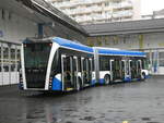 (240'467) - VMCV Clarens - Nr. 802 - Van Hool Gelenktrolleybus am 1. Oktober 2022 in Clarens, Garage