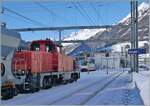 In Airolo zeigt sich die Am 841 013 (Am 92 85 841 013-6 CH-LPAG) und im Hintergrund die wartende Railpool 186 497. 

21.Jan. 2025