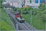 Der SBB Tm 234 434-2  Dart  (Windhoff) erreicht aus Richtung Villeneuve kommend Montreux.