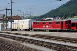 OeBB: Kurzgüterzug mit der Re 4/4 I 10009 im SBB-Güterbahnhof Oensingen am 3.