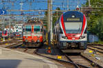   Hier war mein Objekt der Begierde weniger der rechts SBB Stadler DOSTO bzw.