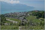 Die MOB Ge 4/4 8004 ist bei Châtelard VD mit dem RE 2224 von Montreux nach Zweisimmen unterwegs.