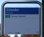 (268'198) - GEMEINDE HERISAU/regiobus-Haltestellenschild - Herisau, Cilander - am 7.