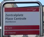 (267'950) - aare seeland mobil-Haltestelle - Biel, Zentralplatz Place Centrale - am 11.