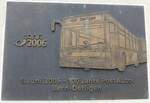 (161'458) - Gedenktafel fr 100 Jahre PostAuto 1906 - 2006 am 30. Mai 2015 in Detligen, Post