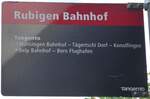 (182'502) - TanGenTO-Haltestellenschild - Fubigen, Bahnhof - am 2.