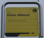 (283'402) - STI-Haltestellenschild - Thun, Kleine Allmend - am 22.
