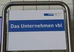 (266'770) - vbl-Haltestellenschild - Das Unternehmen vbl - am 7.