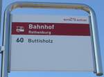 (203'348) - ROTTAL AUTO AG-Haltestellenschild - Rothenburg, Bahnhof - am 30. Mrz 2019