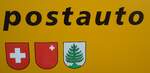 (145'825) - Busbeschriftung  Postauto mit Wappen  am 20.