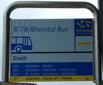 (249'099) - RTB/PostAuto-Haltestellenschild - Altsttten, Stadt - am 25. April 2023