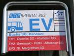 (246'859) - RTB/SBB CFF FFS-Haltestellenschild - Buchs SG, Bahnhof - am 4.