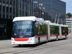 (275'582) - St. Gallerbus, St. Gallen - Nr. 136 - Hess/Hess Doppelgelenktrolleybus am 15. Mai 2025 beim Bahnhof St. Gallen