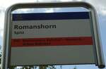(133'260) - AOT-Haltestellenschild - Romanshorn, Spitz - am 13.