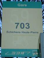 (138'158) - MBC-Haltestellenschild - Morges, Gare - am 9.