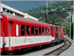 Am 31.07.2008 nimmt der MGB Regio den neuen Streckenabschnitt in Brig in Angriff, um in Richtung Andermatt zu fahren.