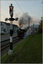 Der letzte Dampfzug der Saison  2011  verlsst Blonay  31.