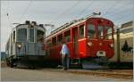 Der BCFeh 4/4 N 6 ex- Monthey-Chmpray-Morgins/AOMC und der RhB ABe 4/4 N 35 bei der Blonay-Chamby Bahn in Blonay.