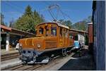 50 Jahre Blonay Chamby - MEGA BERNINA FESTIVAL: Die RhB Ge 2/2 161  Asnin  Eselchen führte auch einige Züge Chaulin - Chamby - Chaulin. Das Bild zeigt die wunderschön hergerichtete Lok in Chaulin. 

8. Sept. 2018.