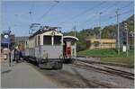  La DER de la Saison!  (Saisonabschlussfeier der Blonay-Chamby Bahn 2022) Der als LLB ABFe 2/4 N° 10 angeschriebene BCFeh 4/4 der Blonay-Chamby Bahn wartet mit einer mit einer stilreinen LLB Garnitur in Blonay auf die Abfahrt in Richtung Chaulin.

29. Oktober 2022