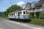 2023-09-02, BC-ASD Route des Oches  Automotrice BCFe 4/4 1 [Le TransOrmonan]  sur le réseau du chemin de fer musée Blonay Chamby pour Chablais en fête    [Photos converties]  Si la