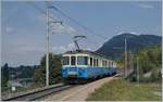 Der MOB ABDe 8/8 4004 als Regionalzug nach Montreux kurz vor Châtelard VD.