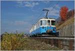 Der MOB ABDe 8/8 4002 VAUD ist kurz nach Planchamp als Regionalzug von Chernex nach Montreux unterwegs.