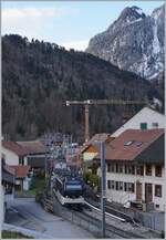 Der Bahnhof Montbovon auf der Strecke Montreux Zweisimmen gehört der TPF.