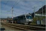 Der CEV MVR  Train des Etoiles  Beh 2/4 71 und Bt 234 in Blonay, mangels Schnee auf dem Abstellgleis.