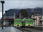 Am Samstag und Sonntagmorgen im Winter verkehrt ein Wintersportzug beschleunigt nach Les Diablerets, dieser ist in Form des BDe 4/4 402 mit Bt zu sehen.